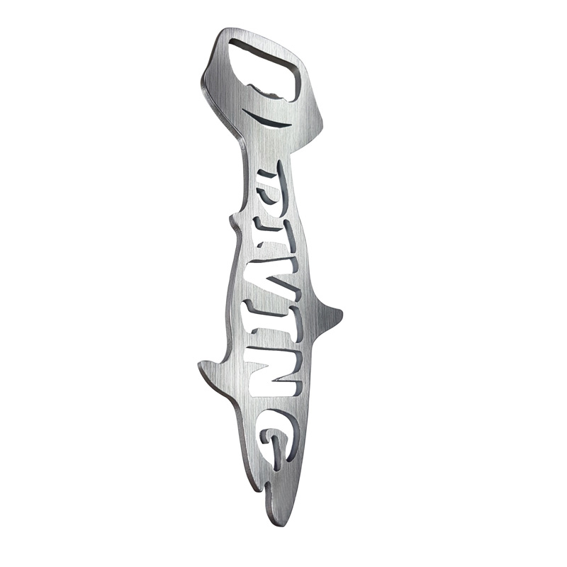 RVS Flesopener - 'DIVING' (Zilver)