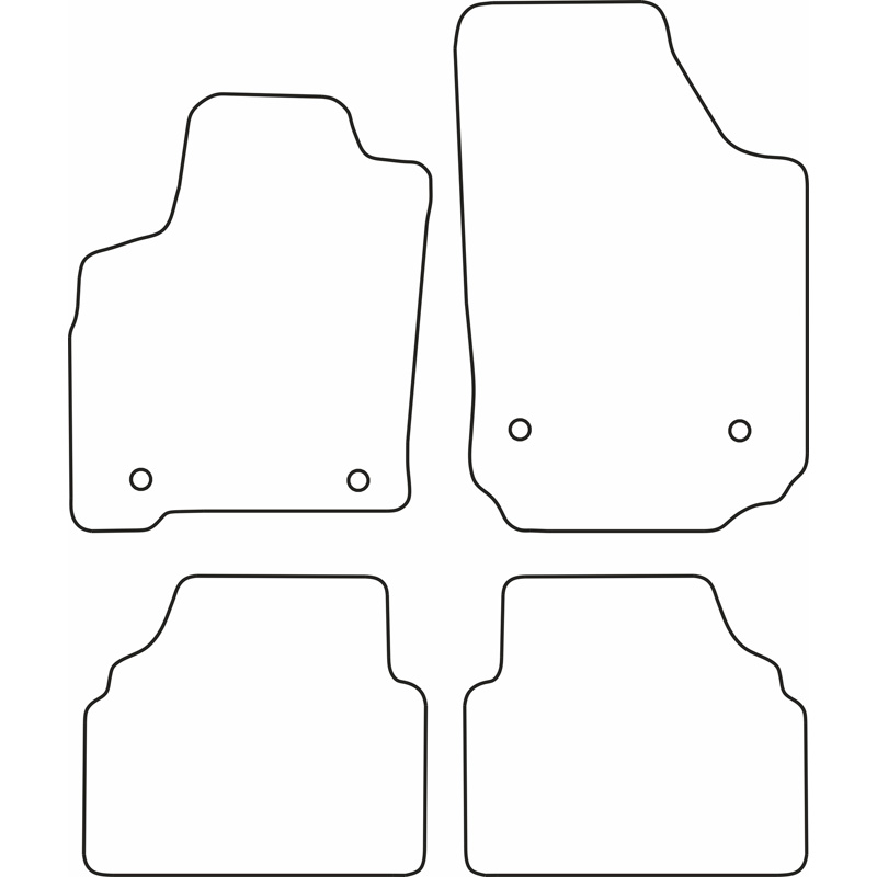Set velour car mats  Opel Meriva A 2003-2010