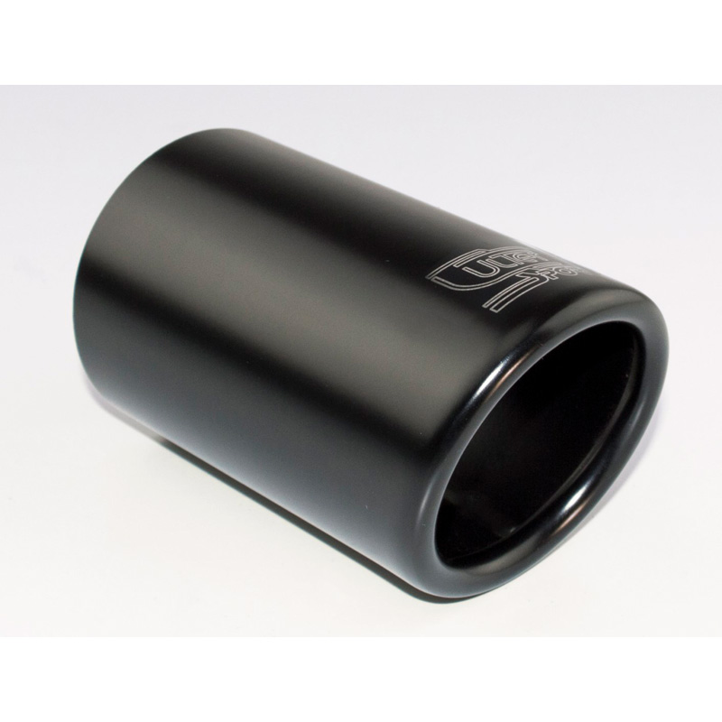 Ulter Sport Exhaust finisher - Round Ø70mm - Length 120mm - Installation 40-60mm - Black Inox