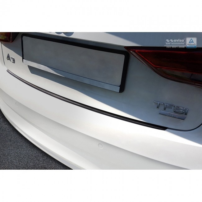 Achterbumperprotector Audi A3 8V Sedan Facelift 2016-  Zwart RVS