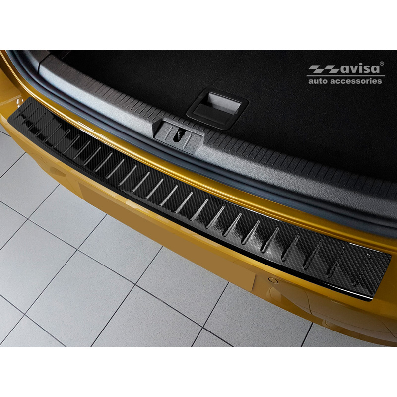Echt 3D Carbon Achterbumperprotector  Volkswagen Golf VII HB 3/5-deurs 2012-2017 & FL 2017-2019 'Ribs'