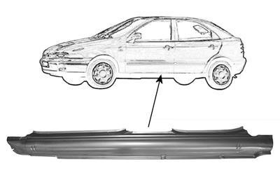 dorpel, 4 drs, links Fiat Bravo/Brava, 1995-2001