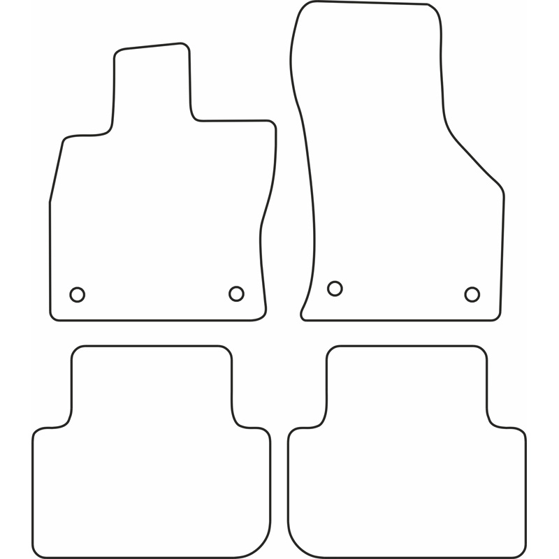 Set velour car mats  Skoda Octavia III 2013-2017 & 2017-2020