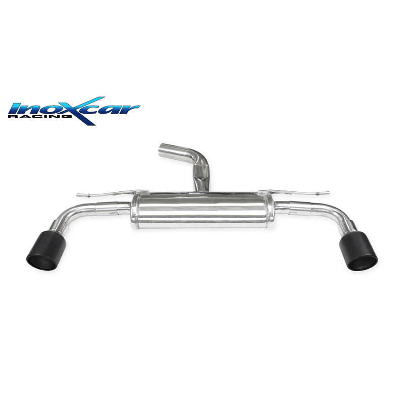 100% Inox Double sport exhaust  Volkswagen Golf VII 2.0 GTI 230hp 2013- 2x100mm X-Race Black Matt
