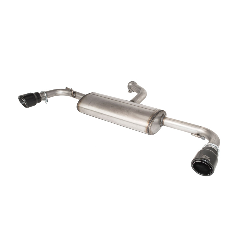 Double stainless steel sport exhaust  Volkswagen Golf VI HB 1.4i 59kW/1.4TSi 90/118kW/2.0TDI 81/103kW 2008- 90mm Black 'Dual-Wall'