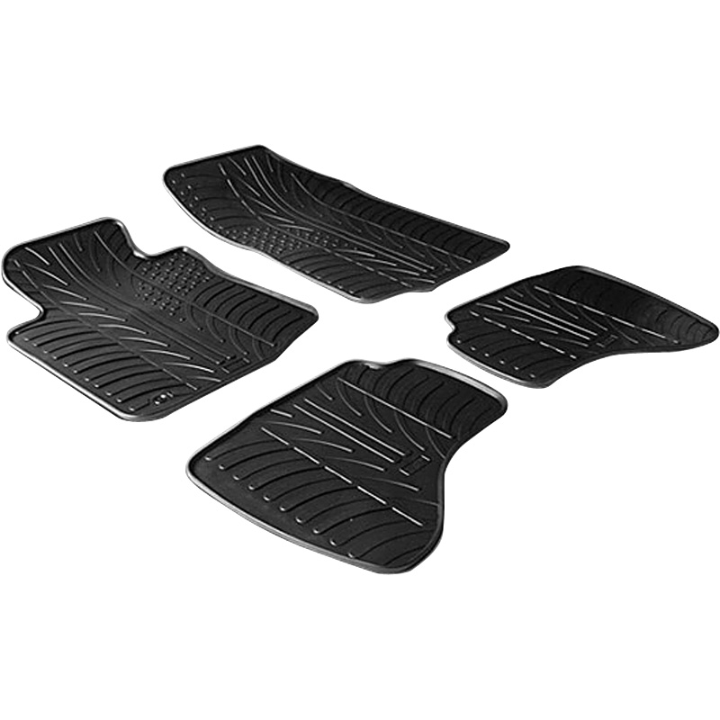 Rubber car mats set  Citroen C1 / Peugeot 107 / Toyota Aygo 2005-2009 (T profile 4-pieces + mounting clips)