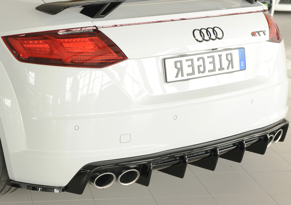 Zijdiffuser Audi TT S-Line / TTS Rieger Glans Zwart
