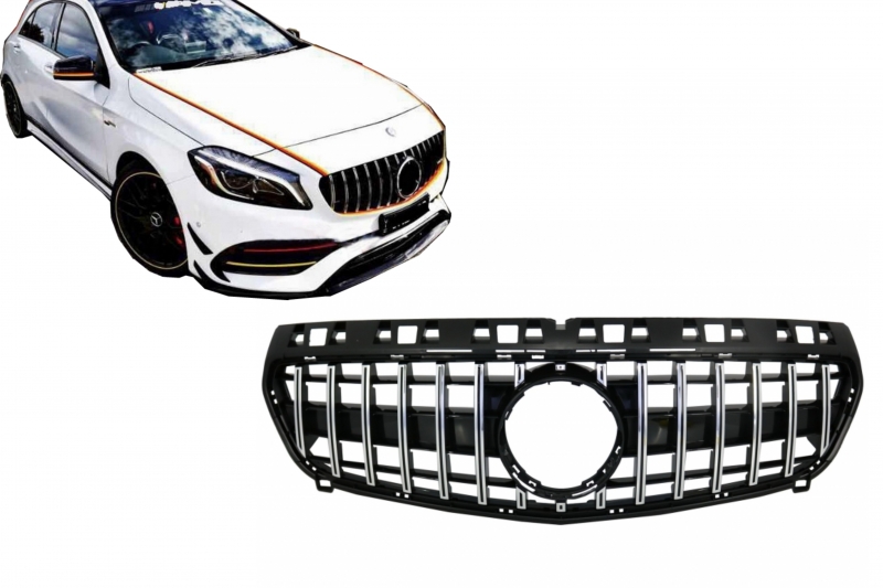 Grill Mercedes A-Klasse W176 12-15 GT-R Panamericana Chroom Glans