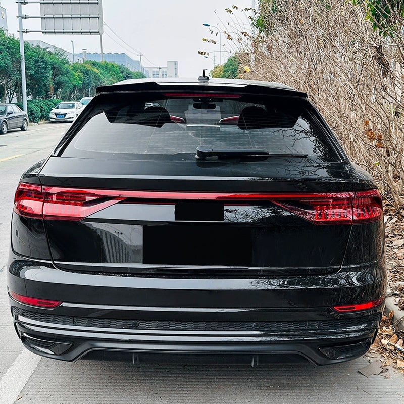 Roof spoiler (Spoiler Cap)  Audi Q8 (4MN) S-Line/SQ8 2018- (ABS Glossy Black)