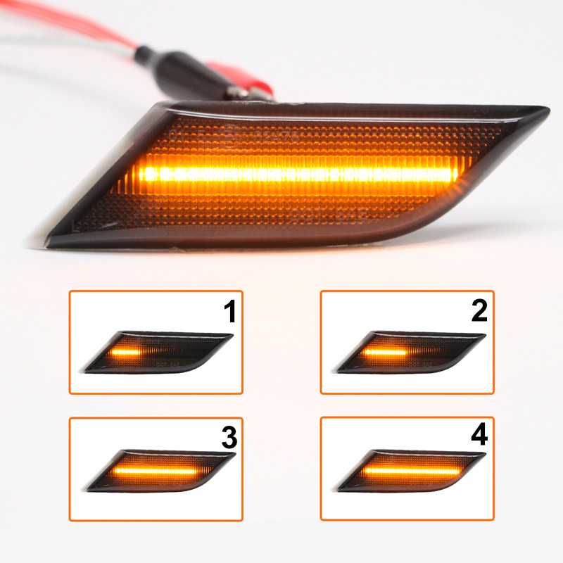 Set LED Zijknipperlichten  Volkswagen Transporter T6.1 2020-2022 - Rookgrijs- incl. Dynamic Running Light