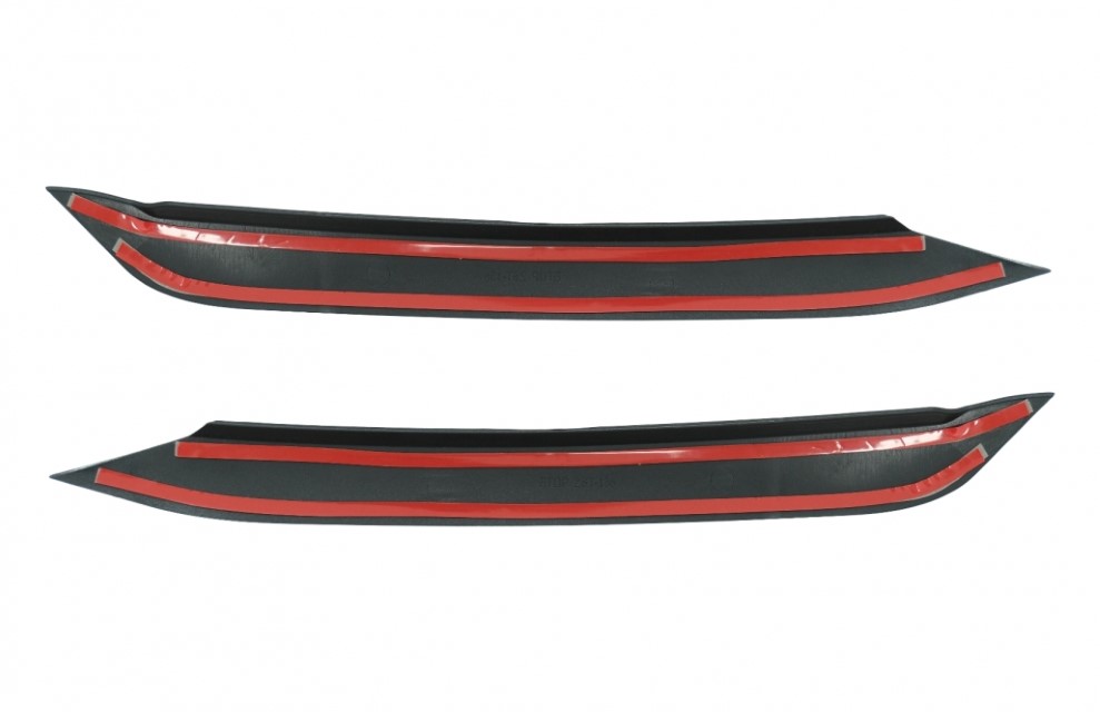 Koplampspoilers VW Polo AW MK6 Glans Zwart