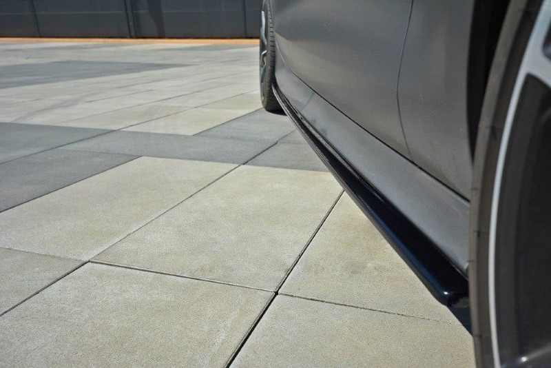Zijskirts V.2 Audi RS7 C7 FL Maxton Glans Zwart