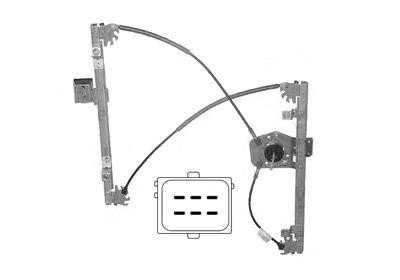 raammechanisme, 3 drs, incl motor, rechts Opel Corsa D, 2006-201