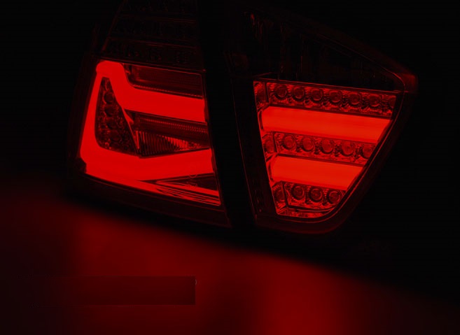Description: BMW 3 Series E90 (2004-2008) LED Tube Tail Lights Red/Smoke