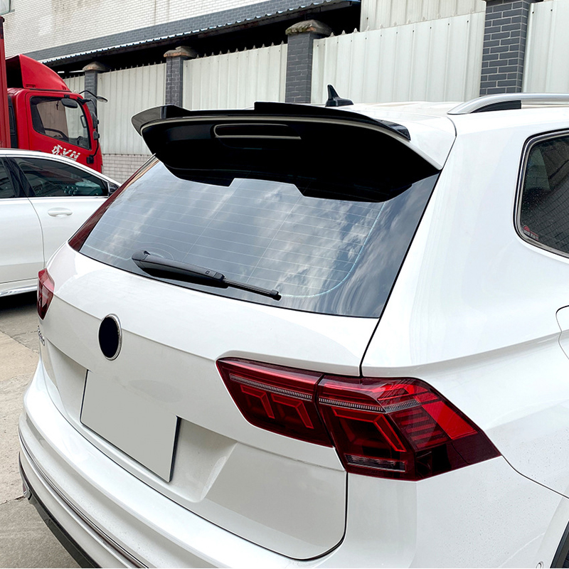 Dakspoiler (Spoiler Cap)  Volkswagen Tiguan II R-Line Facelift 2020-2024 (ABS Glanzend zwart)