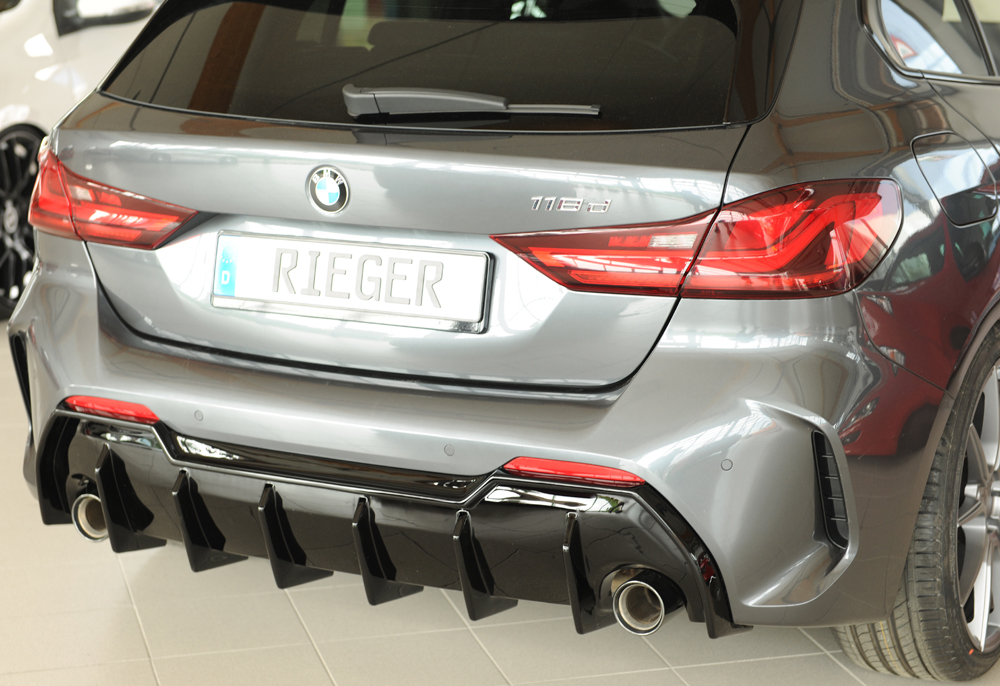 Diffuser BMW 1 Serie F40 Rieger Glans Zwart
