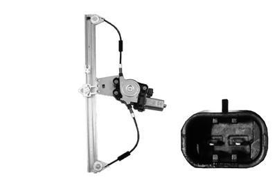 raammechanisme, incl motor, links,-04/2006 Fiat Doblo, 2001-2005
