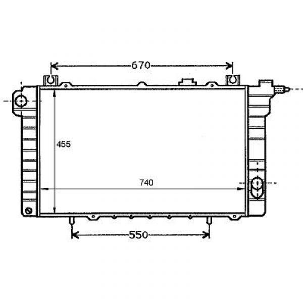 Radiator NISSAN PATROL GR 90->> 740x455 2.8/4.2D/TD