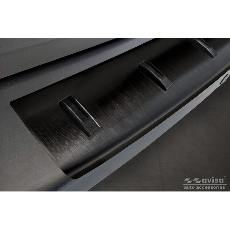 Black Stainless Steel Rear bumper protector  Citroën Space Tourer & Jumpy 2016- / Peugeot Traveller & Expert 2016- / Toyota Proace Verso 2016- / Opel Vivaro & Zafira Life 2019- 'STRONG EDITION'