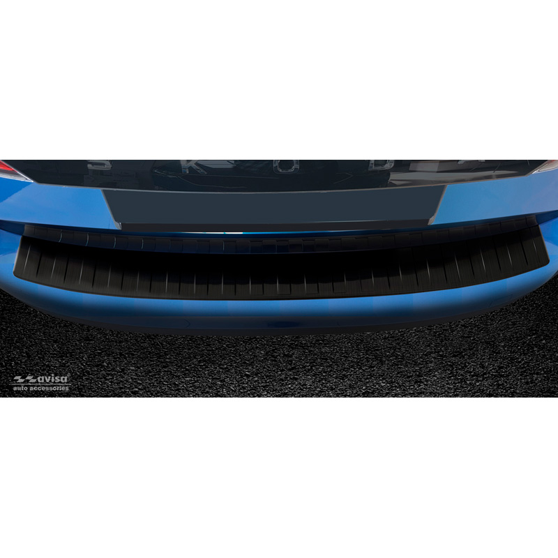 Zwart RVS Achterbumperprotector  Skoda Kamiq 2019- 'Ribs'