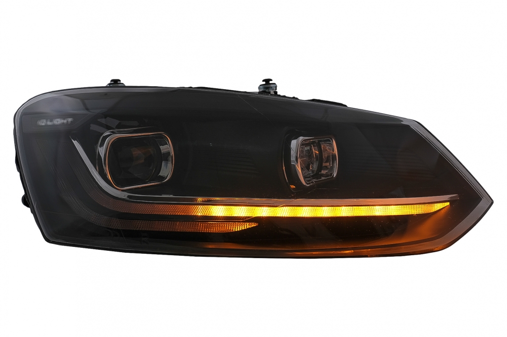 Headlights VW Polo 6R / 6C LED Light Bar Devil Eye Look