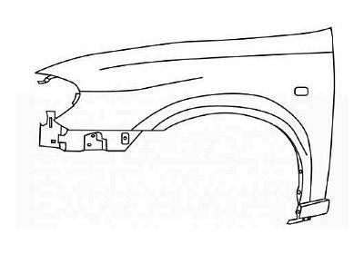 spatbord, rechts,-08/2002 Nissan Almera, 2000-2006, N16
