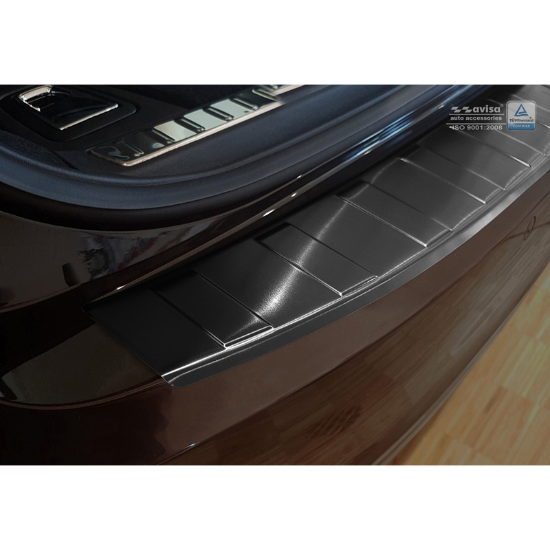 Zwart RVS Achterbumperprotector  Volvo V90 9/2016- 'Ribs'