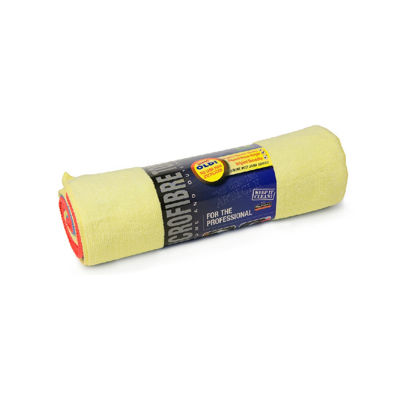 Roll of 6 Microfibre Cloths 30x40cm Red/Blue/Yellow