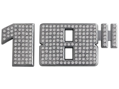 Wheel Inch Embleem 18'' Chroom met Crystal