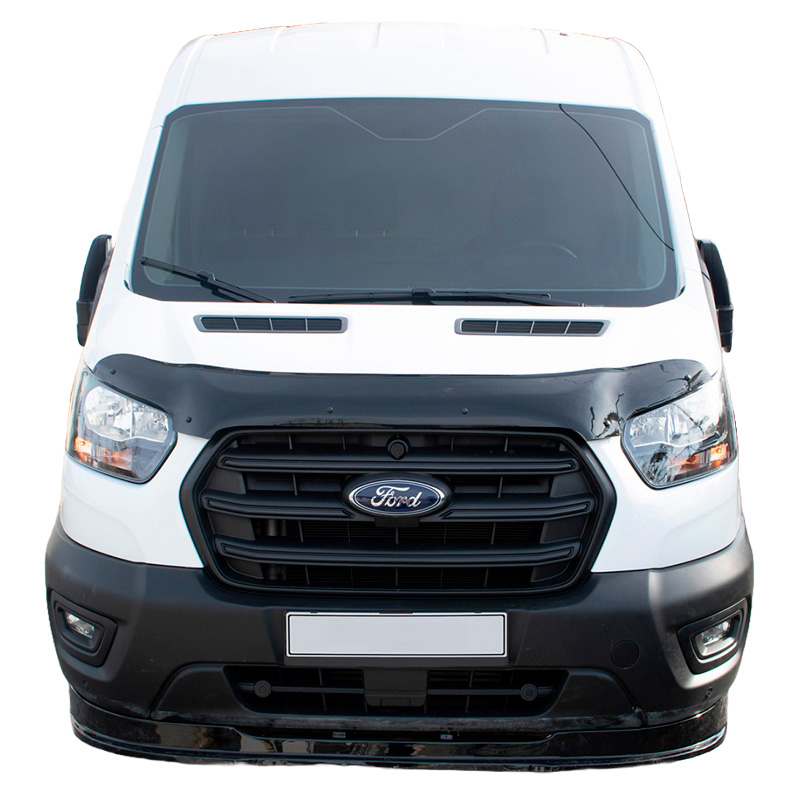 Motorkapbeschermer (steenslagcover)  Ford Transit MK8 Facelift 2019- - Glanzend zwart