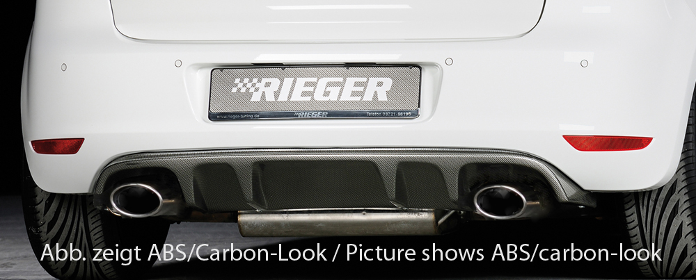 Diffuser Volkswagen Golf 6 GTI GTD Rieger Mat Zwart