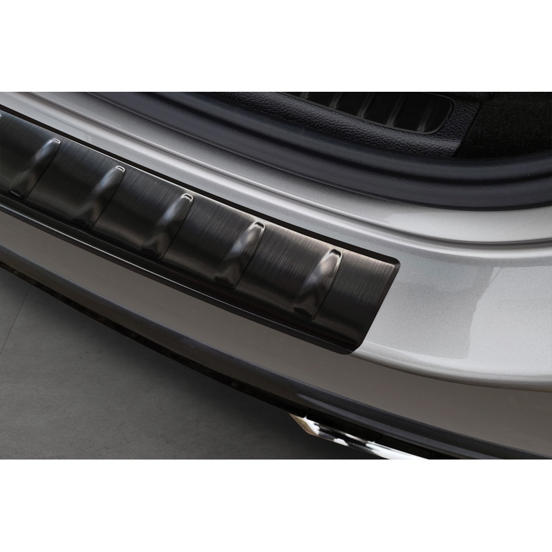 Black Stainless Steel Rear bumper protector  Mercedes GLC II (X254) 2022- 'Ribs'