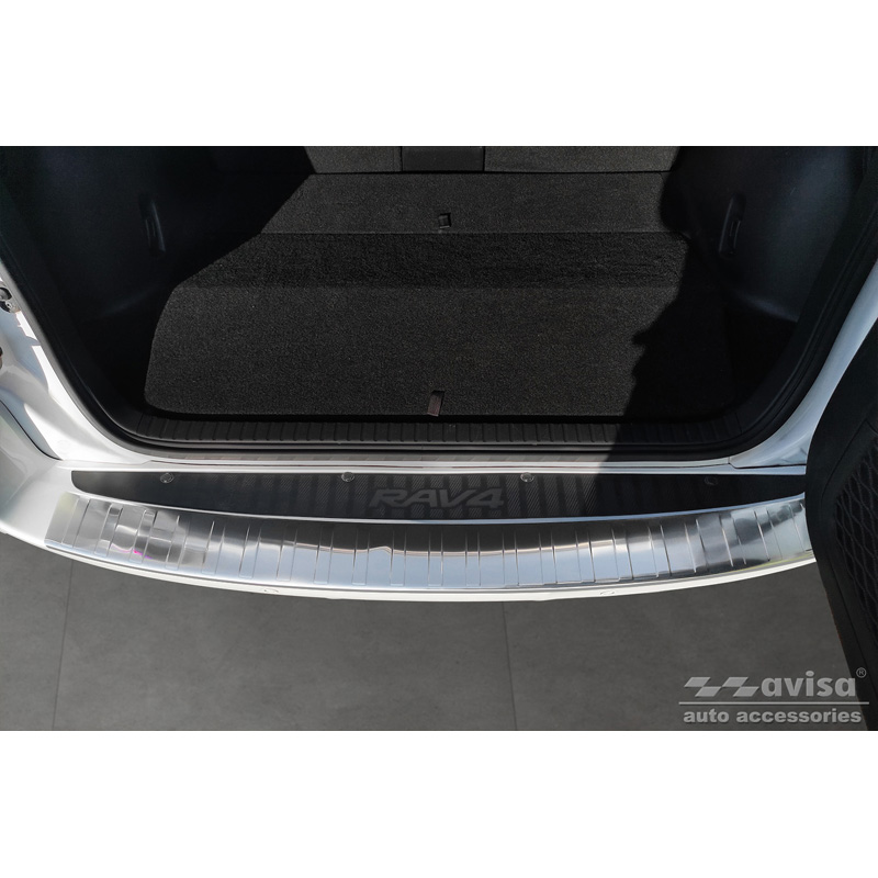 Stainless Steel Rear bumper protector  Toyota RAV-4 III 2005-2008 & FL 2008-2012 'Ribs' (only suitable without spare wheel)