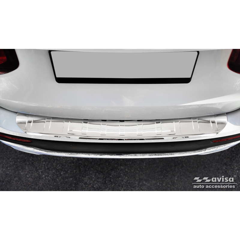 Chrome Stainless Steel Rear bumper protector Mercedes GLB (X247) incl. AMG 2019- 'Ribs'