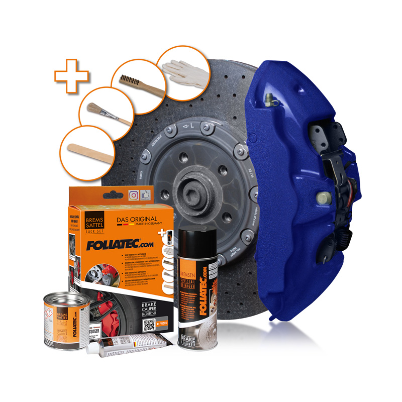 Foliatec Brake Caliper Lacquer Set - Performance Blue Glossy - 3 Components