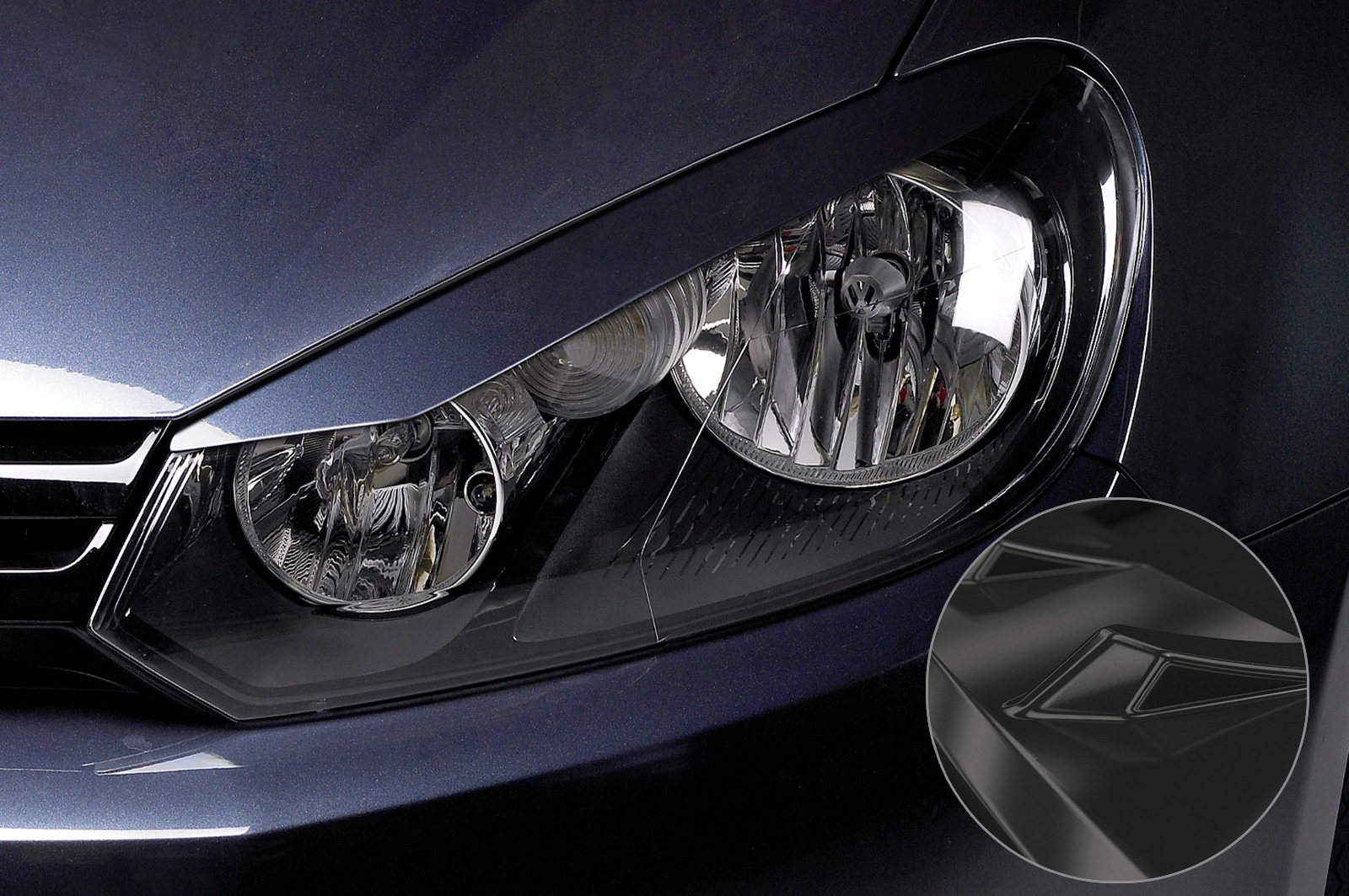 Koplampspoiler VW Golf 6 CSR Glans Zwart