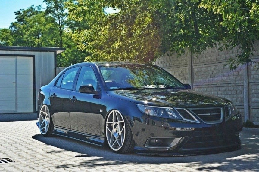 Voorspoiler Saab Turbo X Maxton Design glans zwart