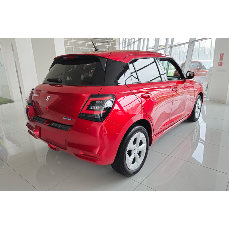 Black Stainless Steel Rear bumper protector  Suzuki Swift VI 2024- 'Ribs'
