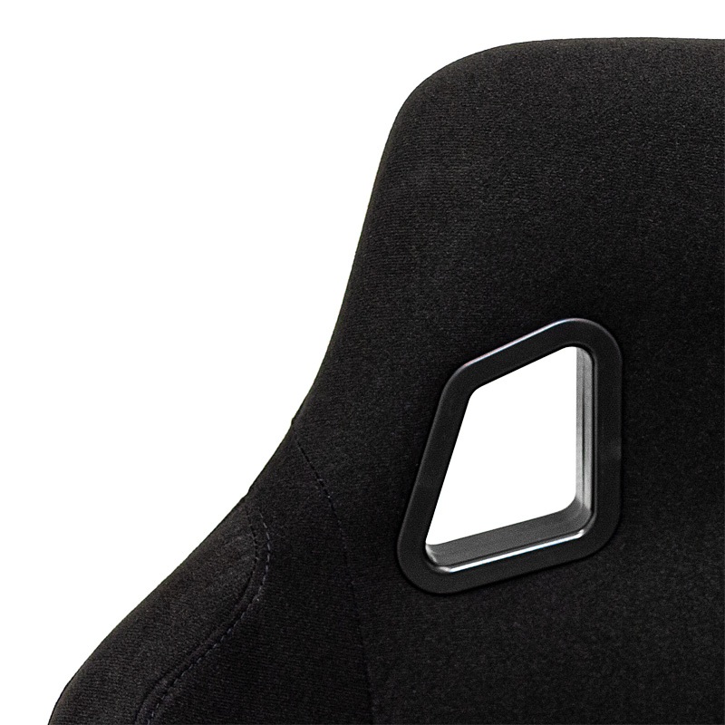 Sportstoel 'MO' - Zwart - Vaste polyester rugleuning - incl. sledes