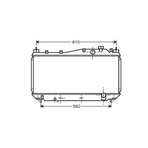 Radiator HONDA CIVIC 01-05 350x658 1.4I +/-AC
