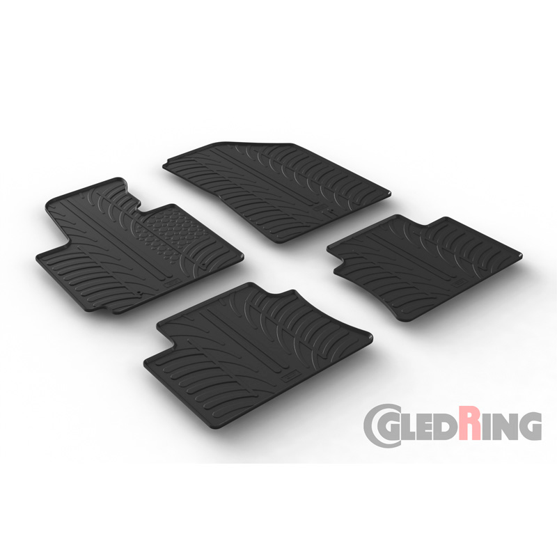 Rubber car mats set  Kia Soul 2014- (T profile 4-pieces)