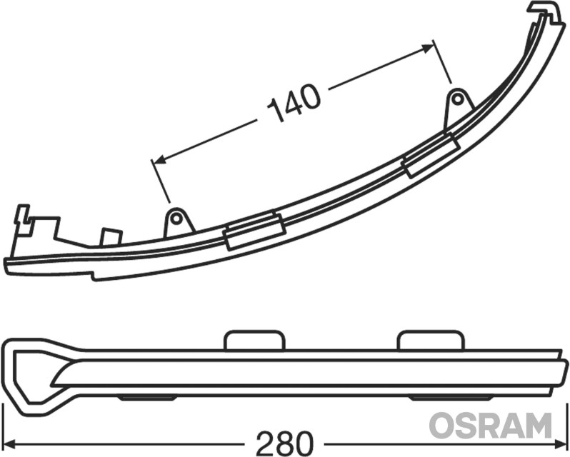 Knipperlichten VW Golf VII / Touran Osram dynamic spiegel Wit