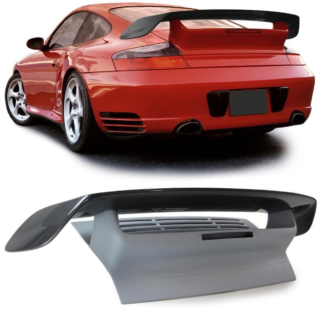 Achterspoiler Porsche 911/996 Carbon / Polyester Motorkap