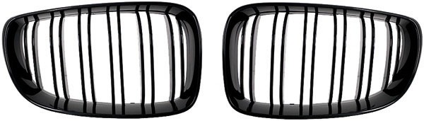 Grill Nieren BMW F20/F21 11-15 Glans Zwart Dubbel Spaak