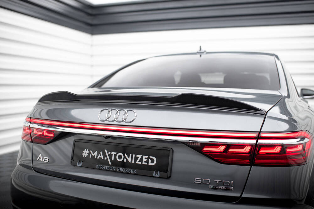 Spoiler Audi A8 / A8 S-Line / S8 D5  Maxton Glans Zwart
