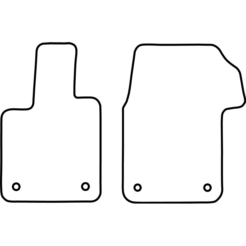 Set car mats  Volkswagen Transporter T7 Multivan 2021- (only front)