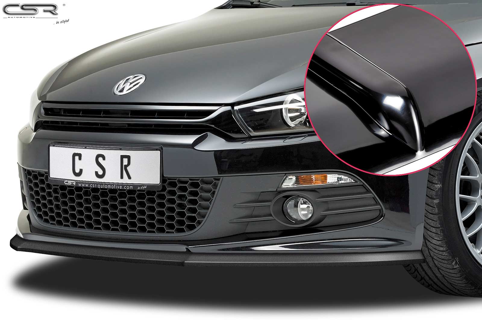 Voorspoiler Volkswagen Scirocco R-Line CSR Glans Zwart