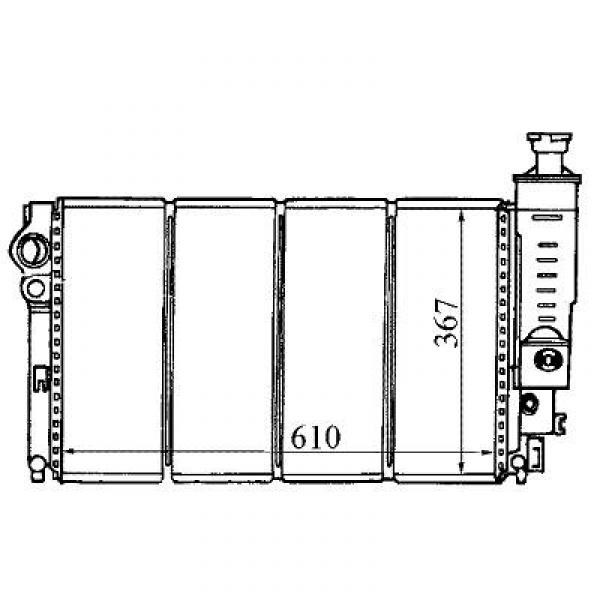 Radiator Peugeot 405 92-95 610x367 1.4/1.6/1.8/2.0/1.9D + TD.