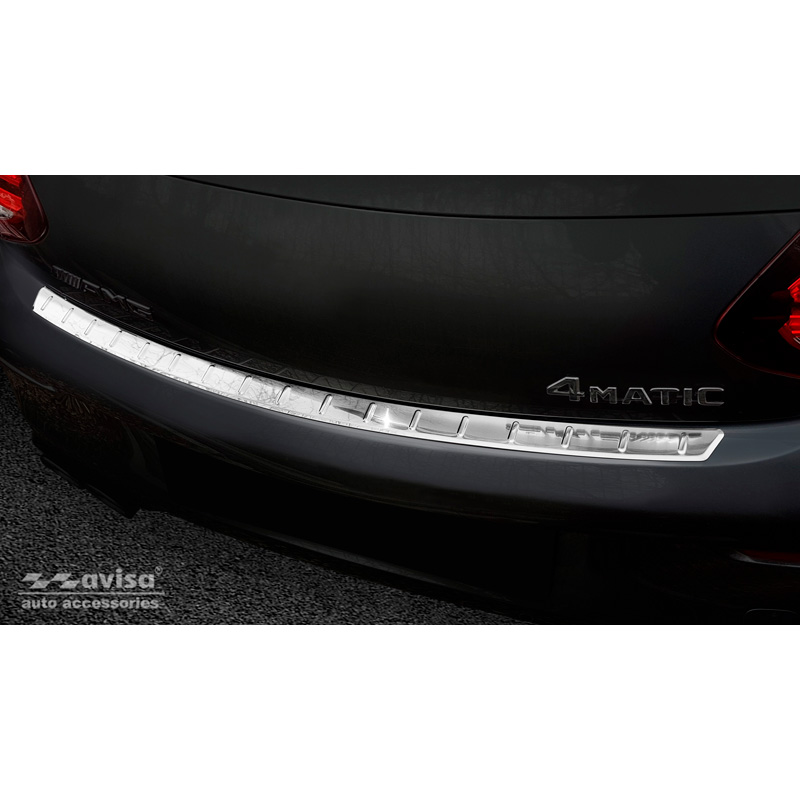 Stainless Steel Rear bumper protector  Mercedes C-Class C205 Coupe AMG 2015-2021 'Ribs'