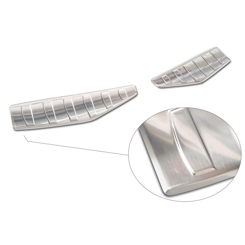 RVS Achterbumperprotector  Ford Mustang Mach-E 2020- 'Ribs' (2-Delig)